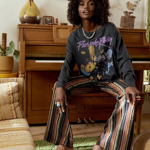 Daydreamer Tops - {1} Daydreamer Prince Purple Rain Long Sleeve Crop